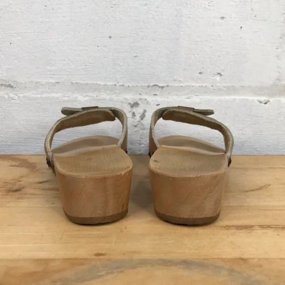 Vintage Dr Scholl Womens Size 6 Wooden Shoes - Picture 5 of 12